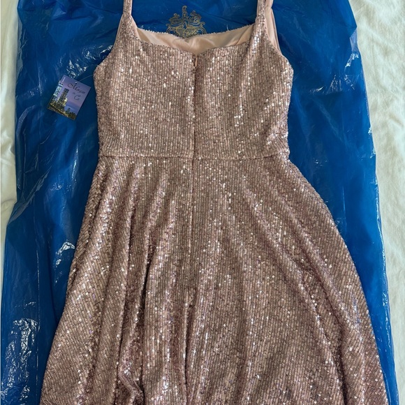 NWT Morgan & Co rose/gold sequin dress size 9 - Picture 4 of 5